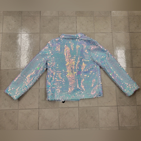 Girls Disney Frozen II Blue Elsa Jacket Size Large - Picture 3 of 7